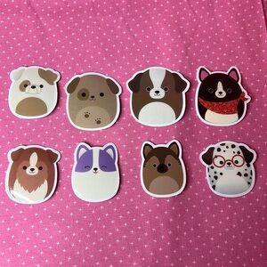 Squishmallow Stickers Dog Bundle 8 stickers